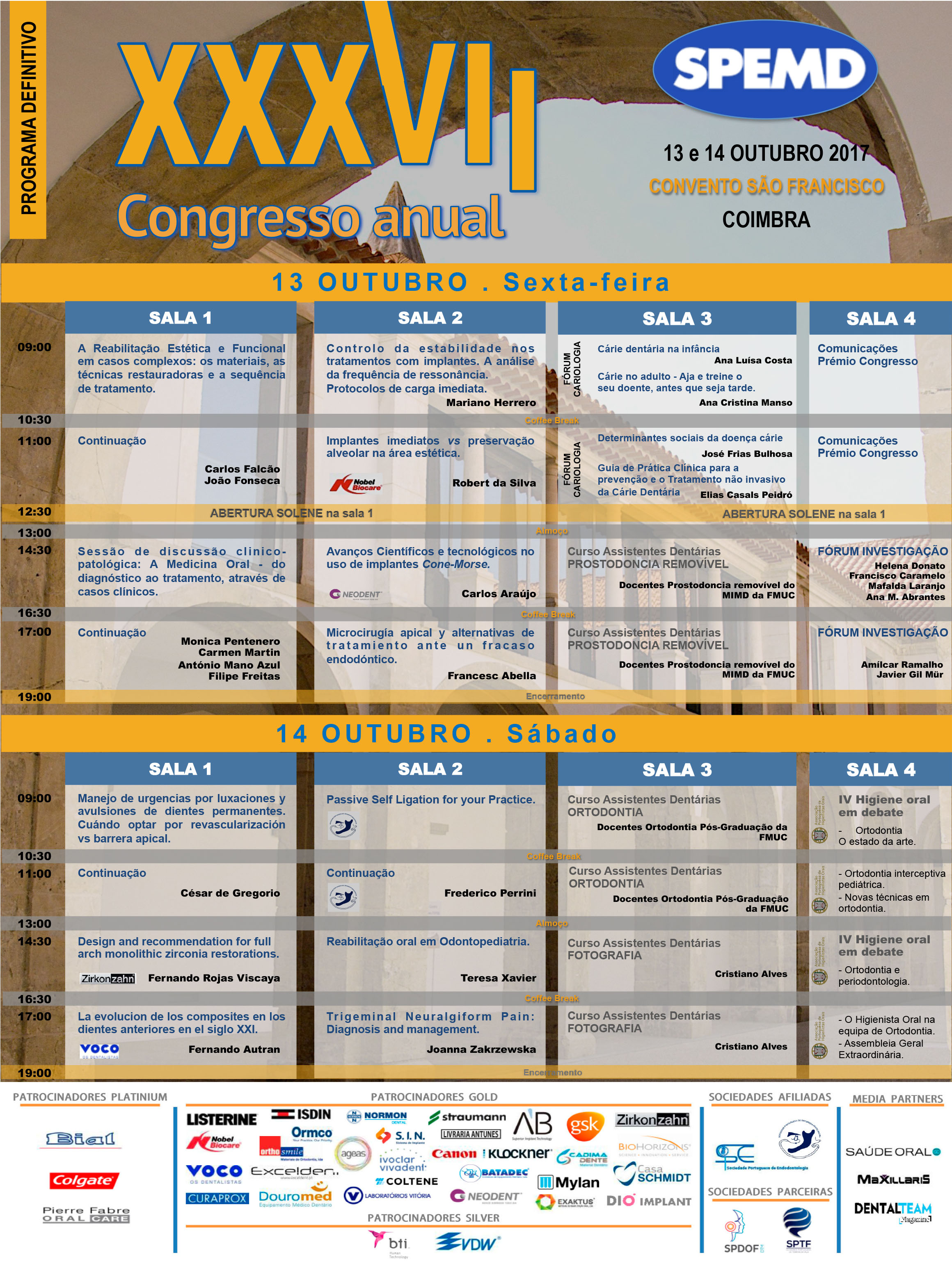 Cartaz programa definitivo XXXVII Congresso
